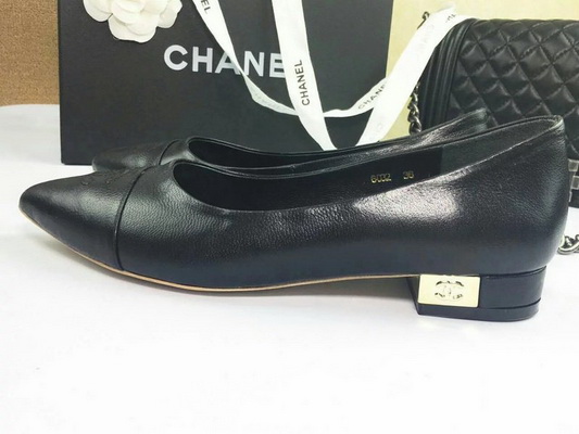 CHANEL Shallow mouth flat shoes Women--048